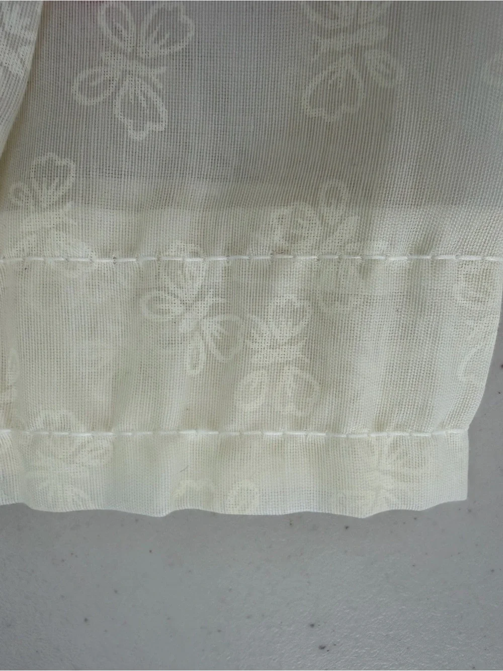Vintage Cream Floral & Butterfly Curtains
